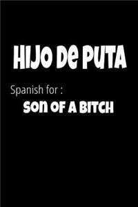 Hijo de Puta Spanish for