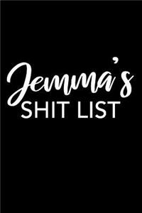 Jemma's Shit List: Jemma Gift Notebook - Funny Personalized Lined Note Pad for Women Named Jemma - Novelty Journal with Lines - Sarcastic Cool Office Gag Gift for Cowo