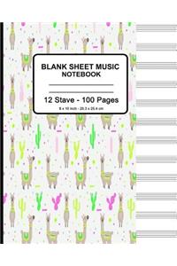 Blank Sheet Music Notebook