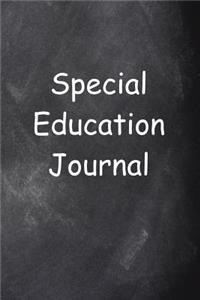 Special Education Journal Chalkboard Design Lined Journal Pages