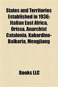 States and Territories Established in 1936