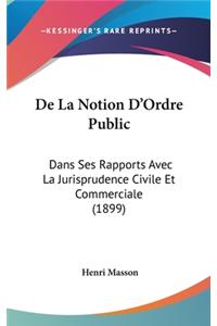 de La Notion D'Ordre Public