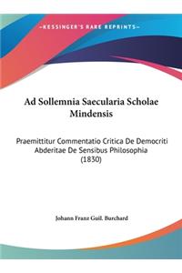 Ad Sollemnia Saecularia Scholae Mindensis