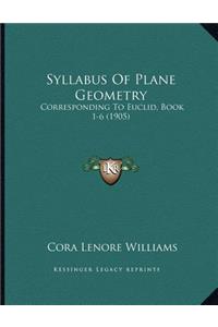 Syllabus Of Plane Geometry