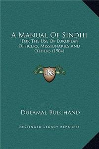 A Manual Of Sindhi
