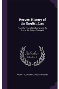 Reeves' History of the English Law