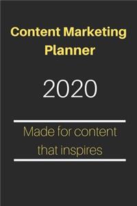 Content Marketing Planner 2020 - Made for Content thats inspires