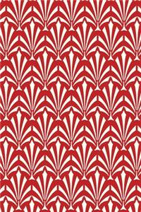 2020 Daily Planner Art Deco Pattern Design White Red 388 Pages