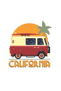 California Hippie Van Retro Beach