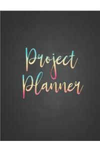 Project Planner: Monthly Project Planner and Organizer with Weekly Planning, Goal Tracker, Work Hour Logs, Action Plans and more. Black and pastel colors. Best plann