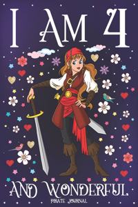 Pirate Journal I am 4 and Wonderful