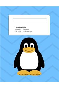 Tux College Ruled Notebook