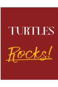 Turtles Rocks!: 2018 - 2019 8"x10" 18 Months Premium "On-the-Go" Diary Journal Landscape Notebook Calendar Planner