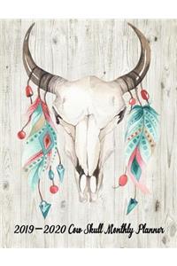 2019-2020 Cow Skull Monthly Planner