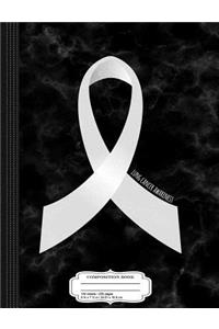 Lung Cancer Awareness Ribbon Composition Notebook