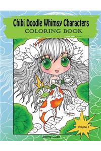 Chibi Doodle Whimsy Characters: coloring book