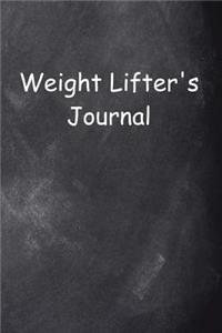 Weight Lifter's Journal Chalkboard Design