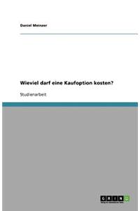 Wieviel darf eine Kaufoption kosten?