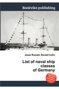 List of Naval Ship Classes of Germany