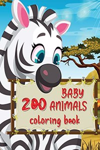 Zoo animals coloring book