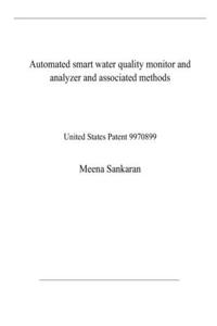 Automated smart water quality monitor and analyzer and associated methods