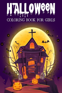 Halloween coloring book for girls