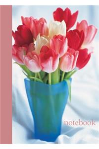 Lined Notebook: Pink Tulips