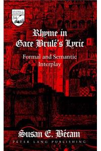 Rhyme in Gace Brulé's Lyric