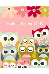 Reading Log for Girls