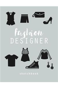 Fashion Designer Journal Dot Grid Sketchbook Gift Notebook