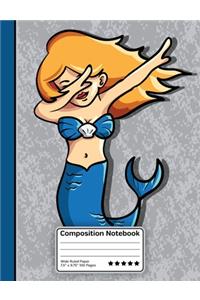 Dabbing Mermaid Composition Notebook