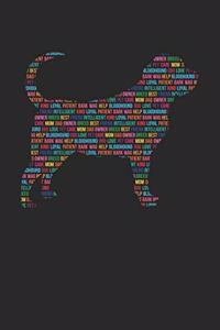 Bloodhound Journal - Bloodhound Notebook 'Word Cloud' - Gift for Bloodhound Lovers