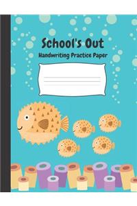 School's Out Handwriting Practice Paper