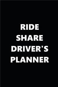 2019 Daily Planner Ride Share Driver's Planner Black White Design 384 Pages