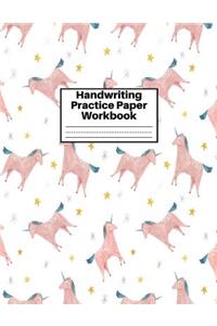 Handwriting Practice Paper Workbook