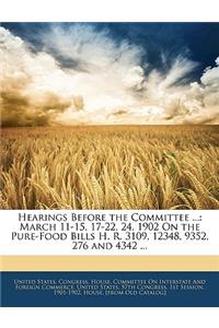 Hearings Before the Committee ...