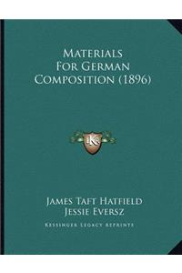 Materials For German Composition (1896)