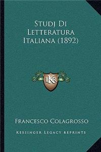 Studj Di Letteratura Italiana (1892)