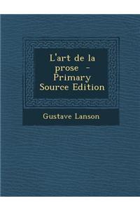 L'Art de La Prose