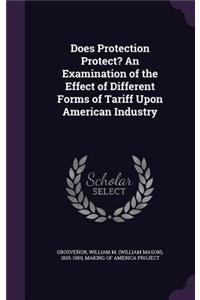 Does Protection Protect? an Examination of the Effect of Different Forms of Tariff Upon American Industry
