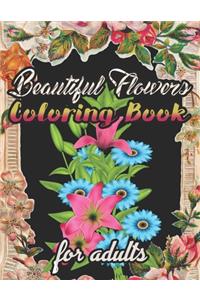 Beautiful Flowers Coloring Book for adults