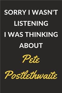 Sorry I Wasn't Listening I Was Thinking About Pete Postlethwaite