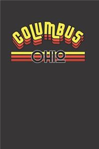 Retro Style Columbus Ohio Notebook Journal with 120 Lined Pages
