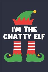 Chatty Elf Notebook - Funny Christmas Gift for Chatty Diary - Family Xmas Holiday Journal