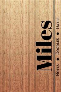 Manly Masculine Notebook with Personalized Monogram Miles