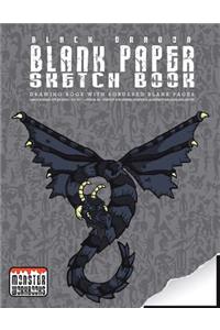 Black Dragon - Blank Paper Sketch Book - Drawing book with bordered pages