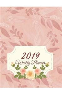 2019 Weekly Planner: Weekly View Planners (Calendars, Planners & Personal Organizers) Daily Journal Planner, 12 Months Calendar, Schedule Planner, Agenda Planner a Year,12 Month, January 2019 to December 2019 242 Pages Large 8.5 X 11