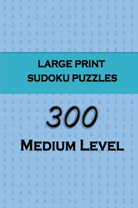 Large Print Sudoku Puzzles - 300 Medium Level