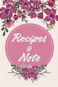 Blank Cookbook Recipes & Notes: Blank Recipe Book, Recipe Journal, Blank Cookbook, Blank Book