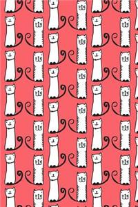 Journal Notebook For Cat Lovers Funny Tall Cats Pattern 6